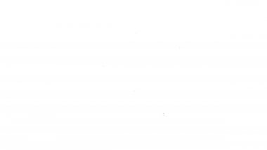 Siyah çizgi Flasher siren simgesi beyaz arkaplanda izole edildi. Acil durum sireni. 4K Video hareketli grafik canlandırması