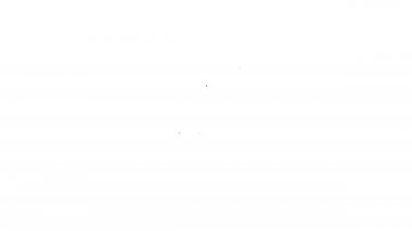 Siyah çizgi ilk yardım çantası simgesi beyaz arkaplanda izole edildi. Haçlı sağlık kutusu. Acil durumlar için tıbbi ekipman. Sağlık sigortası konsepti. 4K Video hareketli grafik canlandırması