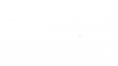 Siyah çizgili yolcu merdiveni beyaz arka planda izole edilmiş bir ikon. Havaalanı merdiveni yolculuğu. 4K Video hareketli grafik canlandırması