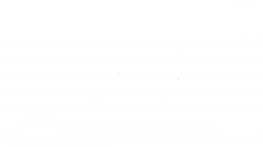 Siyah çizgi yakıt tankeri ikonu beyaz arka planda izole edildi. Benzin tankeri. 4K Video hareketli grafik canlandırması