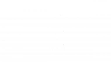 Beyaz arka planda siyah çizgi ofis koltuğu simgesi izole edildi. 4K Video hareketli grafik canlandırması