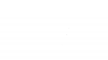 Siyah renkli Armchair simgesi beyaz arkaplanda izole edildi. 4K Video hareketli grafik canlandırması