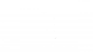 Siyah çizgi kitaplık simgesi beyaz arkaplanda izole edildi. 4K Video hareketli grafik canlandırması