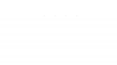 Siyah çizgi ısıtma radyatörü simgesi beyaz arkaplanda izole edildi. 4K Video hareketli grafik canlandırması