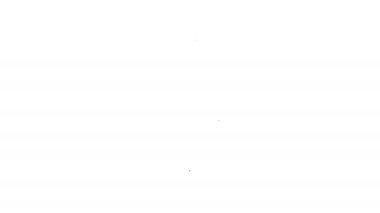 Beyaz arkaplanda siyah çizgi ayna simgesi izole edildi. 4K Video hareketli grafik canlandırması