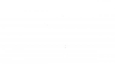 Siyah çizgi fotoğraf makinesi simgesi beyaz arkaplanda izole edildi. Fotoğraf makinesi simgesi. 4K Video hareketli grafik canlandırması