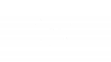 Beyaz arka planda izole edilmiş siyah çizgi şenlik konfeti ikonu. 4K Video hareketli grafik canlandırması