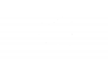 Siyah çizgi Candy simgesi beyaz arkaplanda izole edildi. 4K Video hareketli grafik canlandırması