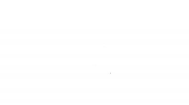 Beyaz zemin üzerinde doğum günü mesajı simgesi olan siyah hat cep telefonu. 4K Video hareketli grafik canlandırması