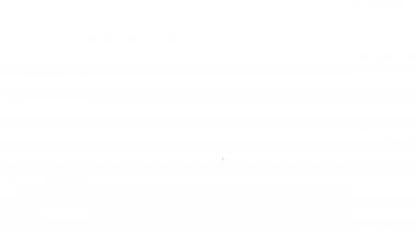 Siyah çizgi bira şişesi ikonu beyaz arka planda izole edilmiş. 4K Video hareketli grafik canlandırması