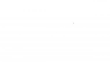 Siyah çizgi. Beyaz arka planda taze meyve ikonu ile karışık punç. 4K Video hareketli grafik canlandırması