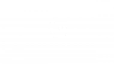 Beyaz arkaplanda izole edilmiş biyometrik veri simgesine sahip siyah çizgi pasaportu. Kimlik belgesi. 4K Video hareketli grafik canlandırması