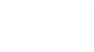 Beyaz arkaplanda izole edilmiş asma kilit simgesine sahip siyah çizgi akıllı telefon. Kilitli telefon. Gezici güvenlik, güvenlik, koruma konsepti. 4K Video hareketli grafik canlandırması