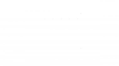 Siyah çizgi hapishane pencere simgesi beyaz arkaplanda izole edildi. 4K Video hareketli grafik canlandırması