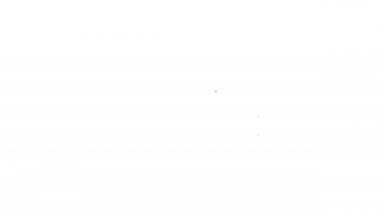 Siyah çizgi kredi kartı simgesi beyaz arkaplanda izole edildi. Çevrimiçi ödeme. Nakit çekilmesi. Finansal operasyonlar. Alışveriş tabelası. 4K Video hareketli grafik canlandırması