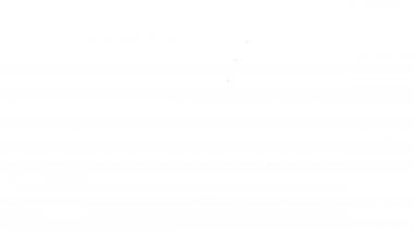 Siyah çizgi hareket algılayıcı simgesi beyaz arkaplanda izole edildi. 4K Video hareketli grafik canlandırması