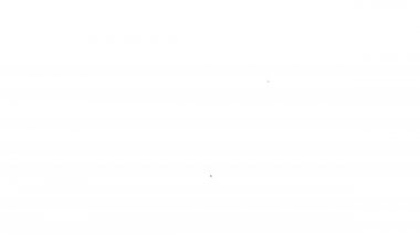 Beyaz arkaplanda siyah çizgi kalkan simgesi izole edildi. Gardiyan. Güvenlik, güvenlik, koruma, gizlilik kavramı. 4K Video hareketli grafik canlandırması