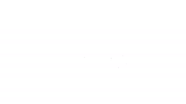 Siyah çizgi Puro, beyaz arka planda izole edilmiş duman simgesi. 4K Video hareketli grafik canlandırması — Stok video