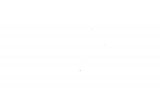 Черная линия No cell phone icon isolated on white background. Никаких разговоров и позывных. Запрет на камеры. Видеографическая анимация 4K — стоковое видео