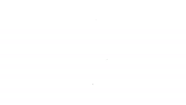 Zwarte lijn Mirror pictogram geïsoleerd op witte achtergrond. 4K Video motion grafische animatie — Stockvideo