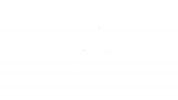 Ligne noire Icône de verrouillage combinaison sûre isolé sur fond blanc. Cadenas à combinaison. Sécurité, sûreté, protection, mot de passe, vie privée. Animation graphique de mouvement vidéo 4K — Video