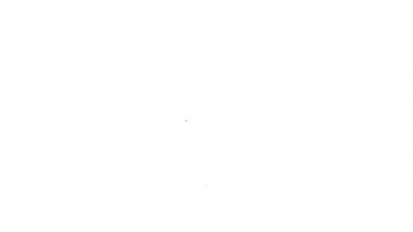 Beyaz zemin üzerinde yıldız simgesi olan siyah çizgi haritası işaretçisi. Yıldız favori iğne haritası simgesi. Harita işaretleyicileri. 4K Video hareketli grafik canlandırması