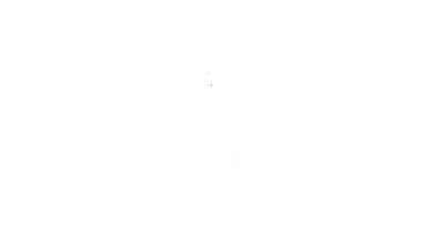 Siyah çizgi pusula simgesi beyaz arkaplanda izole edildi. Rüzgâr yön bulma sembolü. Rüzgar gül işareti. 4K Video hareketli grafik canlandırması