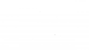 Seyahat simgesi için siyah bavul beyaz arkaplanda izole edildi. Seyahat bagaj tabelası. Seyahat bagaj ikonu. 4K Video hareketli grafik canlandırması