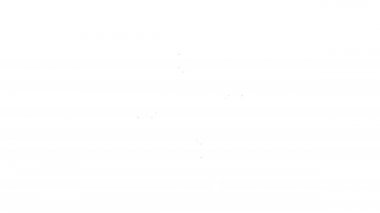 Siyah çizgi Lifebuoy simgesi beyaz arkaplanda izole edildi. Hayat kurtaran yüzen can simidi plaj için, kurtarma kemeri insanları kurtarmak için. 4K Video hareketli grafik canlandırması