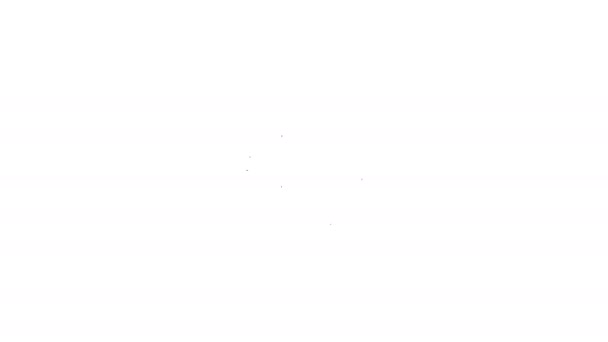 Línea negra Etiqueta para adultos en un icono de disco compacto aislado sobre fondo blanco. Símbolo de restricción. 18 más signo de contenido. Canal adulto. Animación gráfica de vídeo 4K — Vídeo de stock