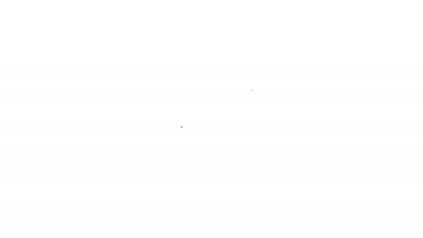 Linha preta Bolha de fala com texto Ícone de sexo isolado no fundo branco. Ícone de conteúdo somente para adultos. Animação gráfica em movimento de vídeo 4K — Vídeo de Stock
