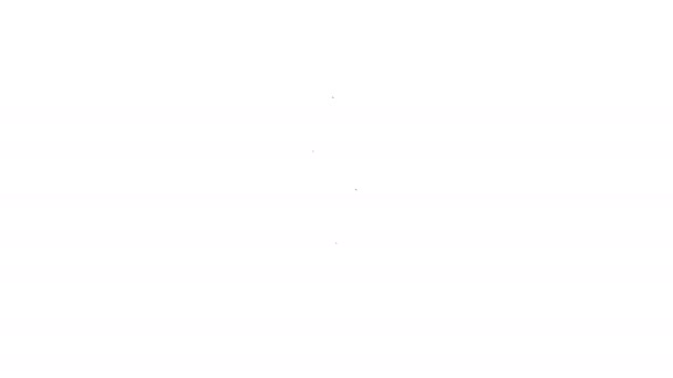 Línea negra Icono de esperma aislado sobre fondo blanco. Animación gráfica de vídeo 4K — Vídeos de Stock