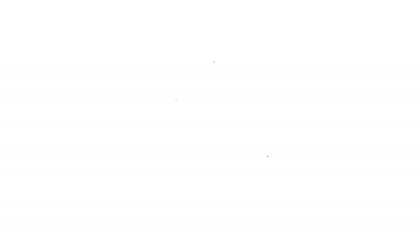 Черная линия Таблетки для потенции, афродизиак значок изолирован на белом фоне. Секс таблетки для мужчин и женщин. Видеографическая анимация 4K — стоковое видео