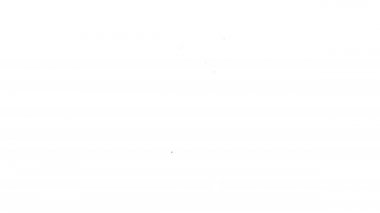 Siyah çizgi kişisel kayganlaştırıcı simgesi beyaz arkaplanda izole edildi. Yağlama jeli. Erotik seks oyunları için krem. Paketli tüp. 4K Video hareketli grafik canlandırması