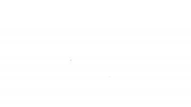 Siyah çizgi Megafon simgesi beyaz arkaplanda izole edildi. Sözcü işareti. 4K Video hareketli grafik canlandırması