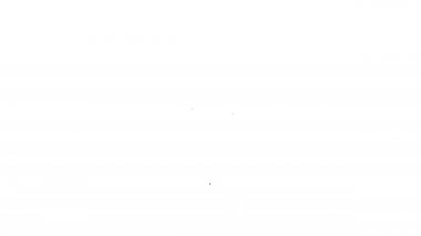 Siyah çizgi 4k Ultra HD simgesi beyaz arkaplanda izole edildi. 4K Video hareketli grafik canlandırması