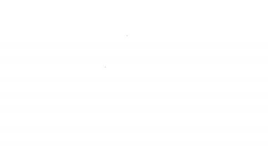 Beyaz arka planda izole edilmiş siyah çizgili Paskalya yumurtası. Mutlu Paskalyalar. 4K Video hareketli grafik canlandırması