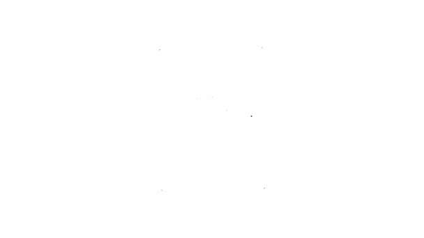 Disque de CD de ligne noire récompense dans l'icône de cadre isolé sur fond blanc. Cérémonie moderne. Meilleur vendeur. Trophée musical. Animation graphique de mouvement vidéo 4K — Video
