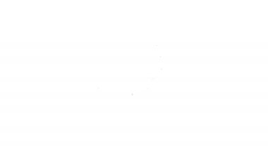 Siyah çizgi insan eli ve paskalya yumurtası ikonu beyaz arka planda izole edilmiş. Mutlu Paskalyalar. 4K Video hareketli grafik canlandırması