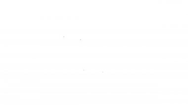 Beyaz zemin üzerinde yıldız simgesi olan siyah çizgi dizüstü bilgisayar. Favori, en iyi derecelendirme, ödül sembolü. 4K Video hareketli grafik canlandırması