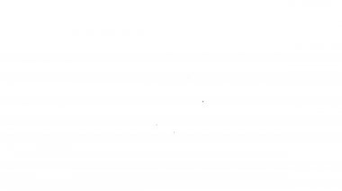 Beyaz arkaplanda HD video teknolojisi simgesi olan siyah çizgi Akıllı ekran. 4K Video hareketli grafik canlandırması