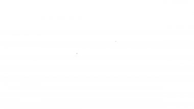 Beyaz arka planda paskalya yumurtası ikonu olan siyah çizgi konuşma balonu. Mutlu Paskalyalar. 4K Video hareketli grafik canlandırması