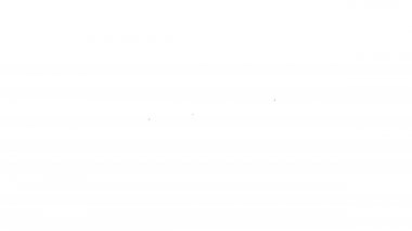 Beyaz arkaplanda izole edilmiş siyah çizgi temiz su simgesini geri dönüştür. İşaret geri dönüşümlü bir damla su. 4K Video hareketli grafik canlandırması