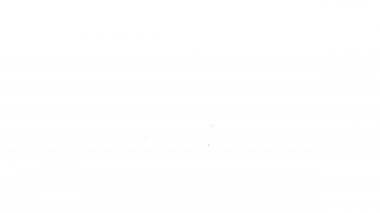 Çevre koruma ikonunun elindeki siyah çizgi bitkisi beyaz arka planda izole edildi. Tohum ve tohum. Fidan dikiyorum. Ekoloji konsepti. 4K Video hareketli grafik canlandırması