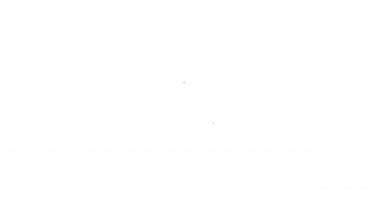 Siyah çizgi insan kafası ve beyaz arka planda izole edilmiş elektrik sembolü. 4K Video hareketli grafik canlandırması