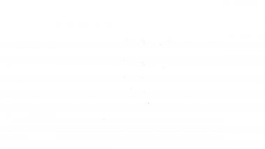 Siyah çizgi insan eli, beyaz zemin üzerinde Dünya 'nın ikonunu tutuyor. Dünya kavramını sakla. 4K Video hareketli grafik canlandırması