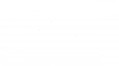 Siyah çizgi Geri Dönüşüm sembolü simgesi beyaz arkaplanda izole edildi. Dairesel ok simgesi. Çevre geri dönüşümü yeşile döner. 4K Video hareketli grafik canlandırması