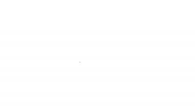 Siyah çizgi Beyaz arkaplanda izole edilmiş eski anahtar simgesi. 4K Video hareketli grafik canlandırması