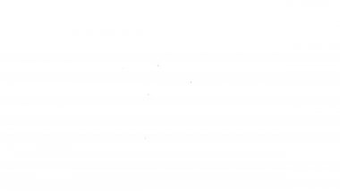 Siyah çizgi çekiç ve ingiliz anahtarı simgesi beyaz arka planda izole edilmiş. Donanım aletleri. 4K Video hareketli grafik canlandırması