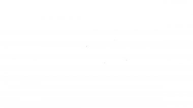 Siyah çizgi kırmızı göz efekti simgesi beyaz arkaplanda izole edildi. Göz kızarıklığı. Göz iltihabı. 4K Video hareketli grafik canlandırması